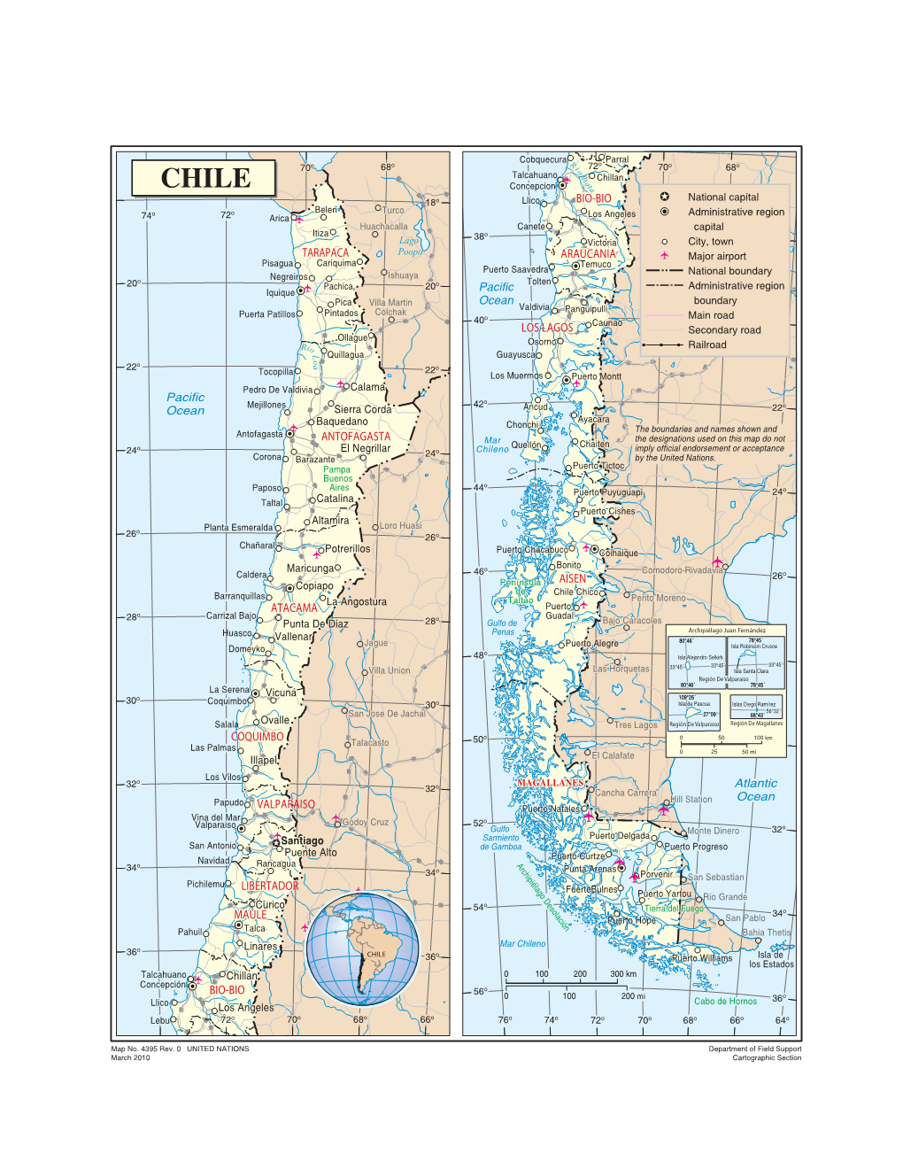 Map No. 4395 Chile