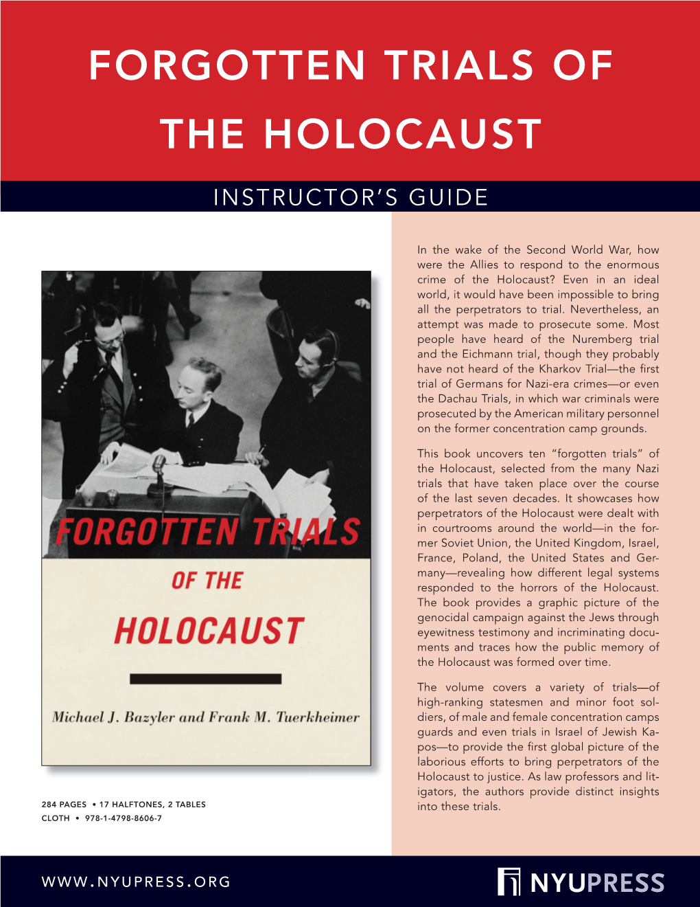 Forgotten Trials of the Holocaust Instructor’S Guide