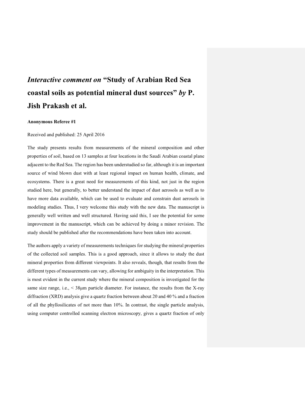 Study of Arabian Red Sea Coastal Soils As Potential Mineral Dust Sources” by P