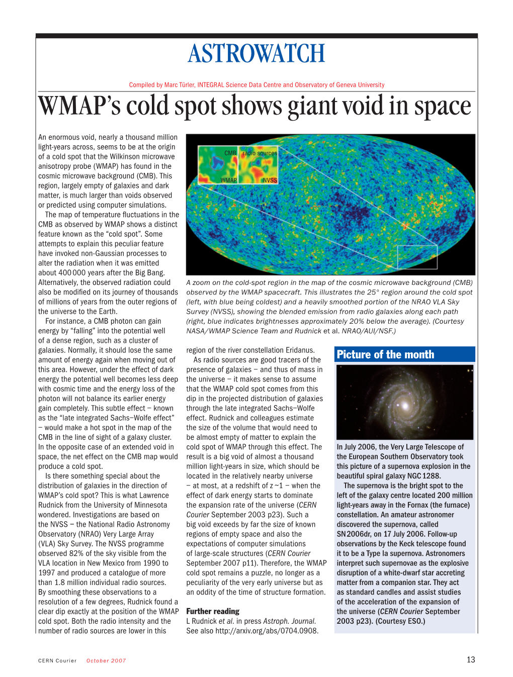 WMAP's Cold Spot Shows Giant Void in Space