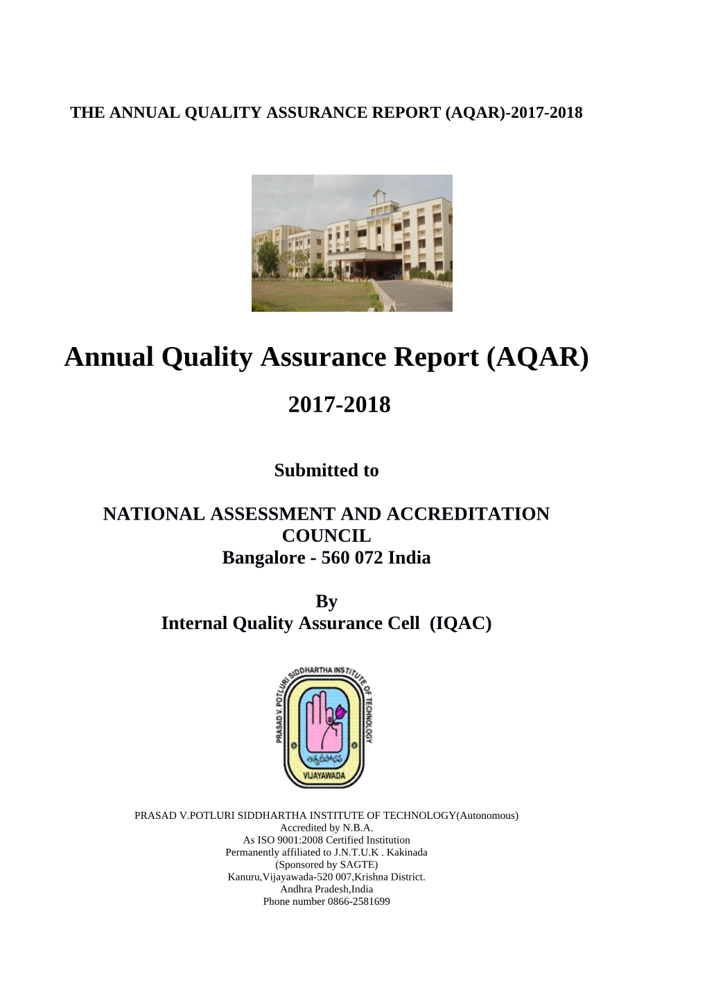 Annual Quality Assurance Report (Aqar)-2017-2018