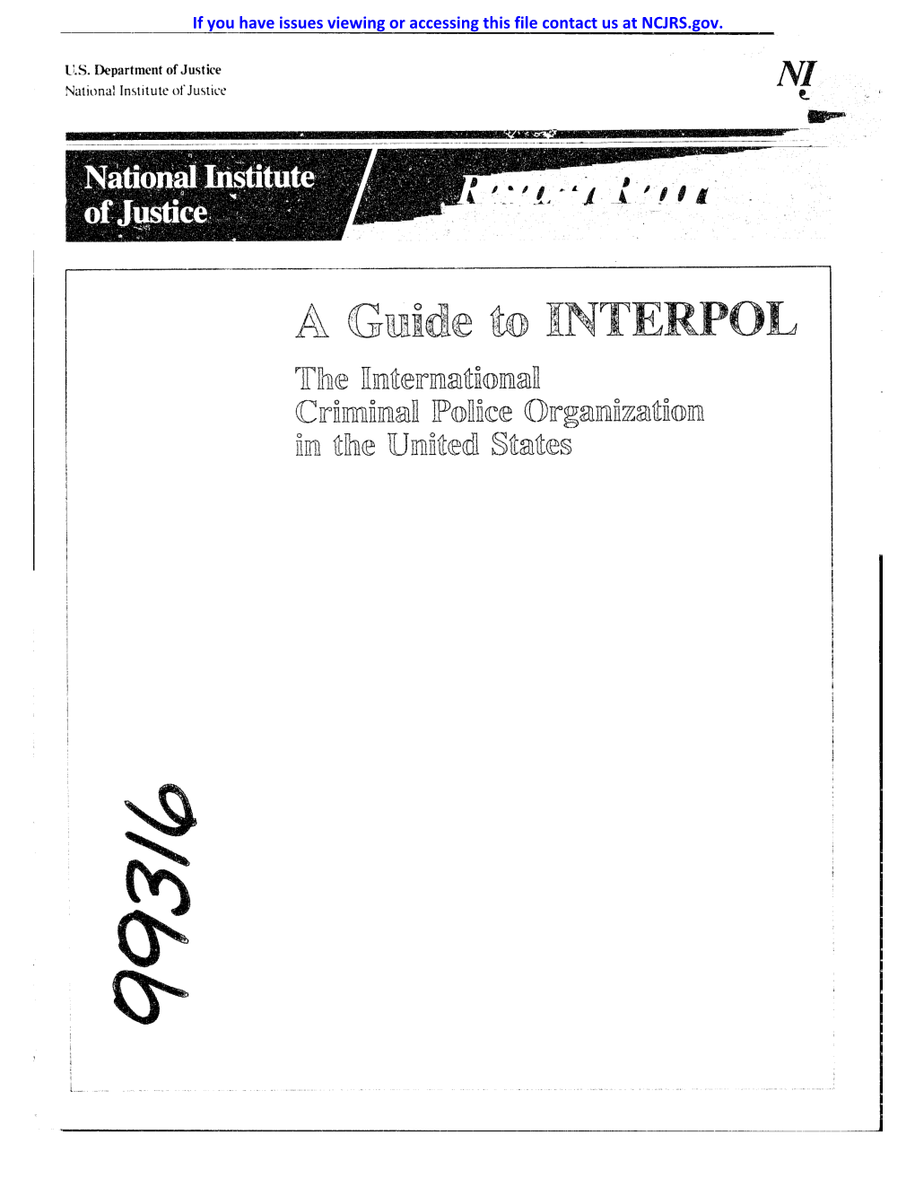 A Guide to INTERPOL 1F Ihl Ce Itrrn ~Ce Iritn21 ~N ({]) Ffil21ll C Rrnmrunrrn21ll 1P ({]) Nn (Cce ([})Irg 2Lll1ln~(Ffi ~N (Q) Rrn Llrm ~Ihlce 1U Rmnttce«I1 §~21~Ce§