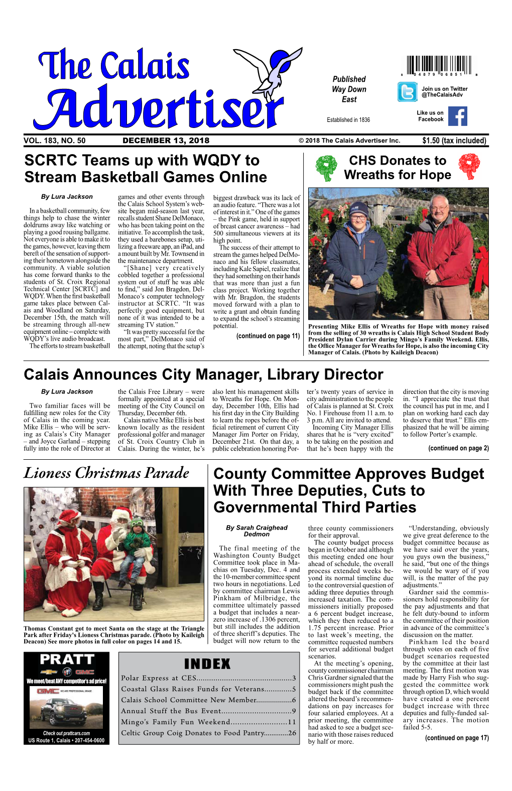 Lioness Christmas Parade County Committee Approves Budget with Three Deputies, Cuts to Governmental Third Parties