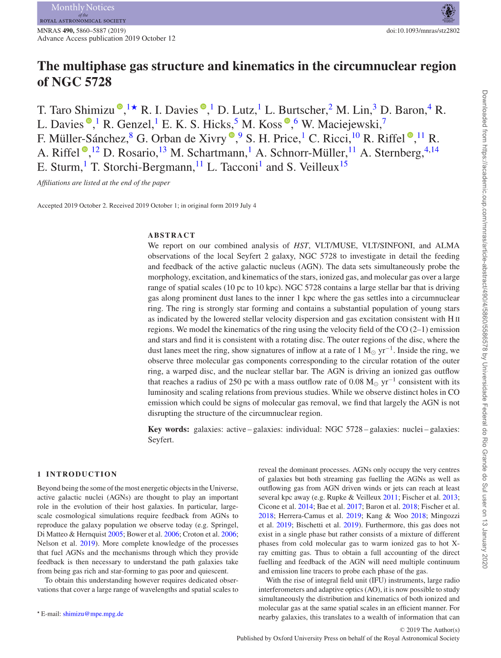 The Multiphase Gas Structure and Kinematics in the Circumnuclear