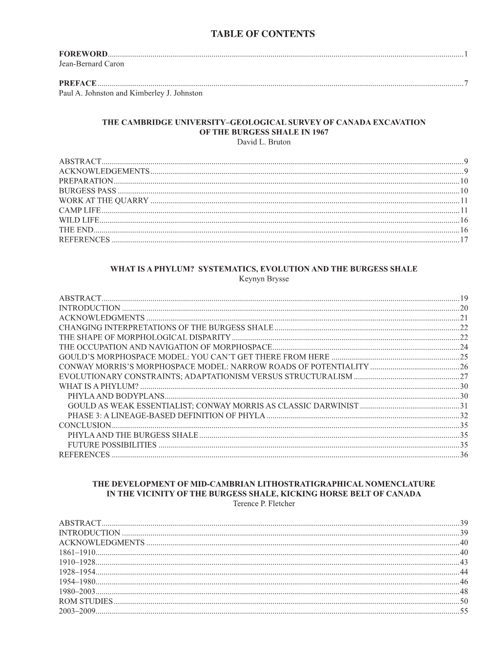 Palcan 31 Table of Contents