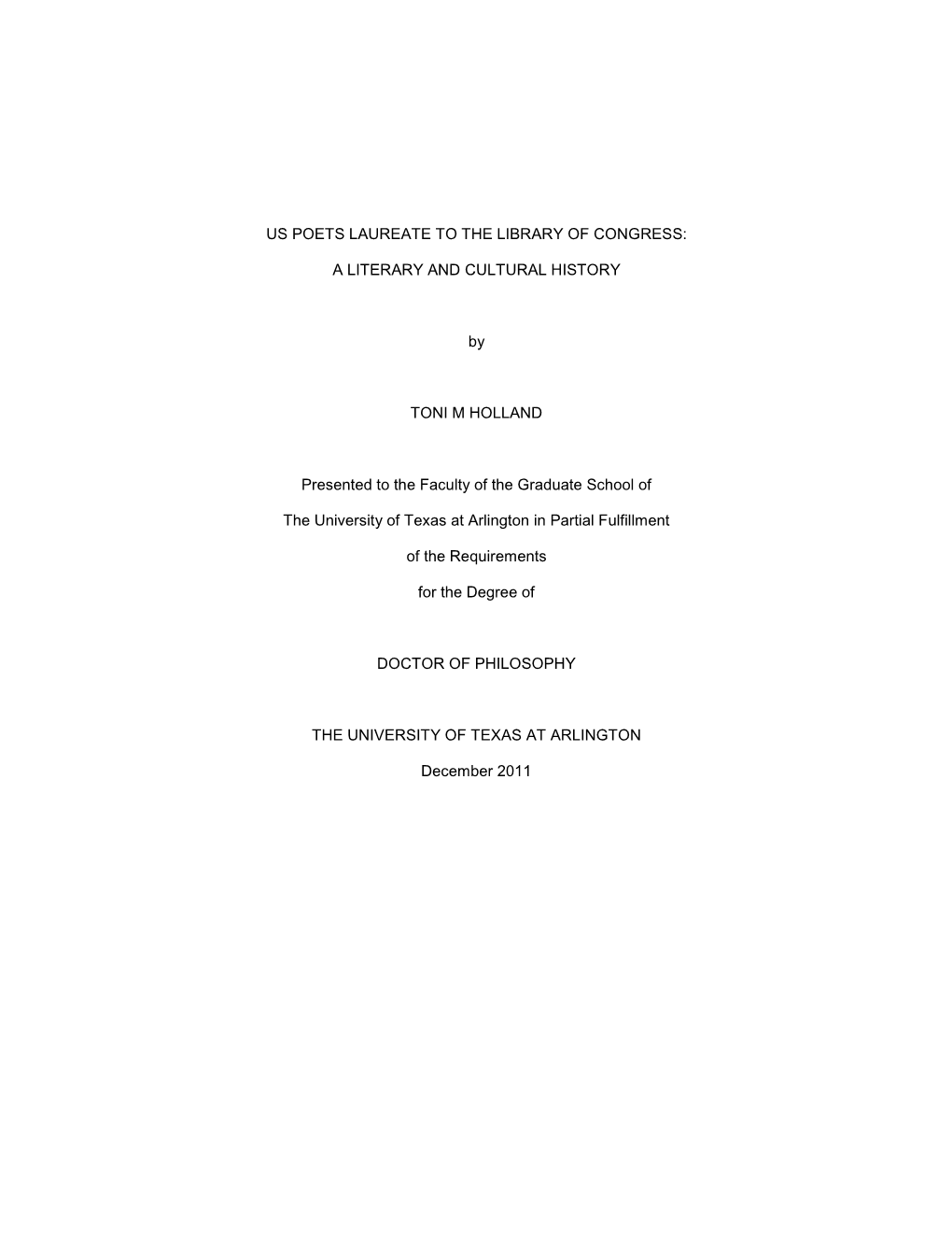 University of Texas at Arlington Dissertation Template