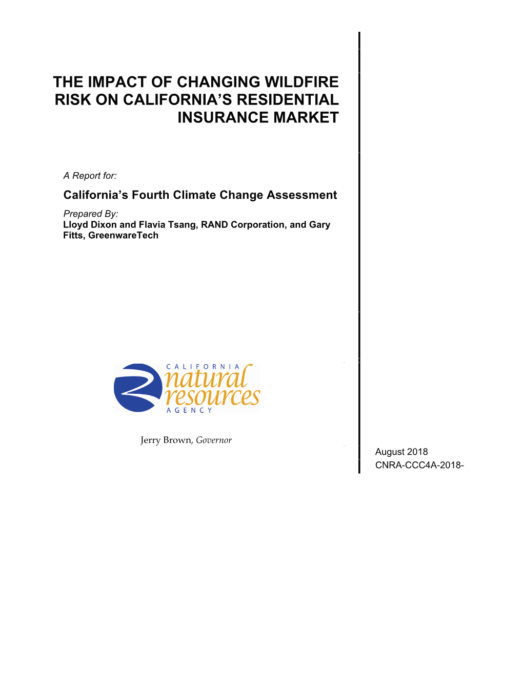 The Impact of Changing Wildfire Risks on California's Residential