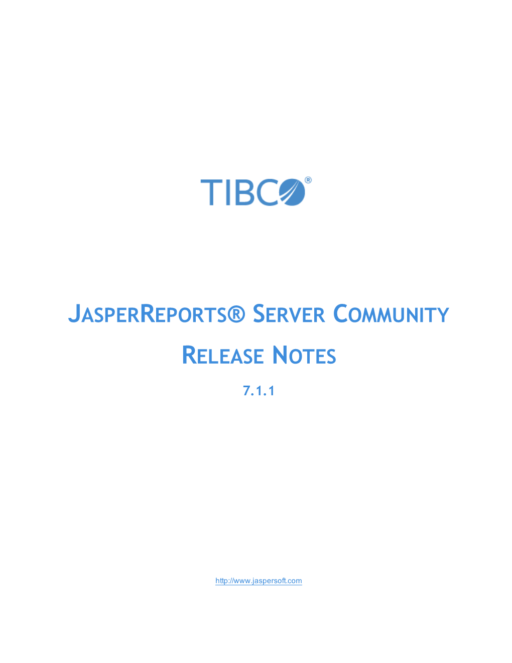 Jasperreports Server Release Notes