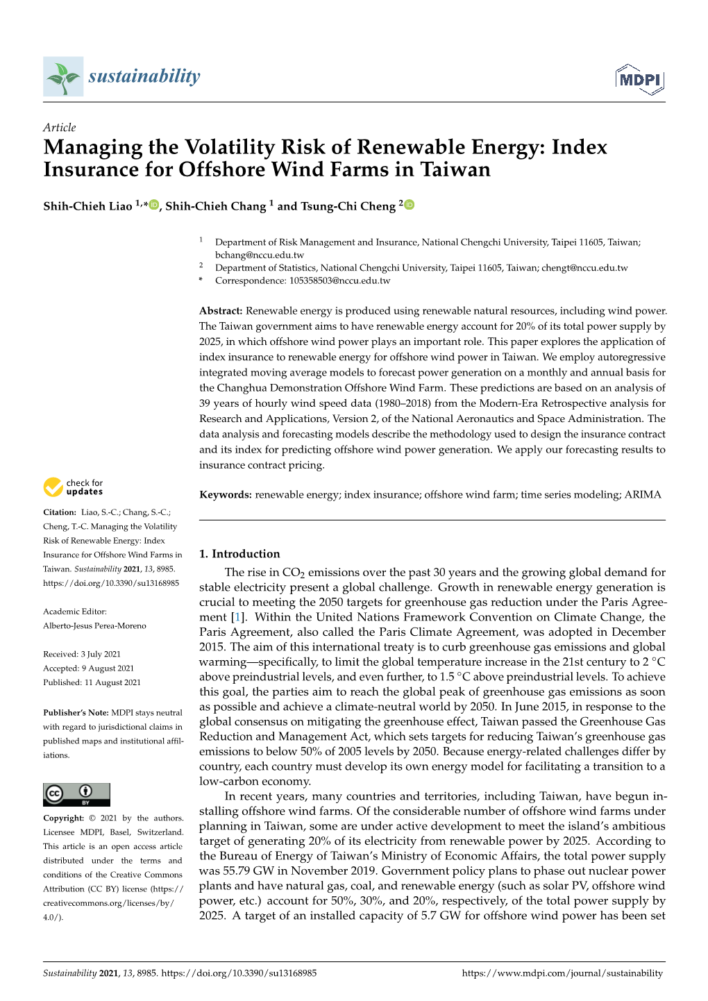 Insurance for Offshore Wind Farms in Taiwan