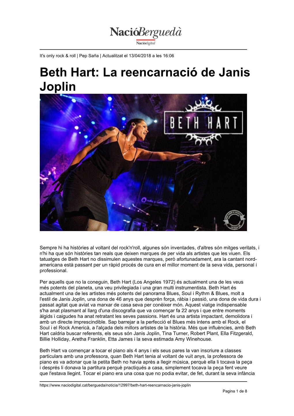 Beth Hart: La Reencarnació De Janis Joplin
