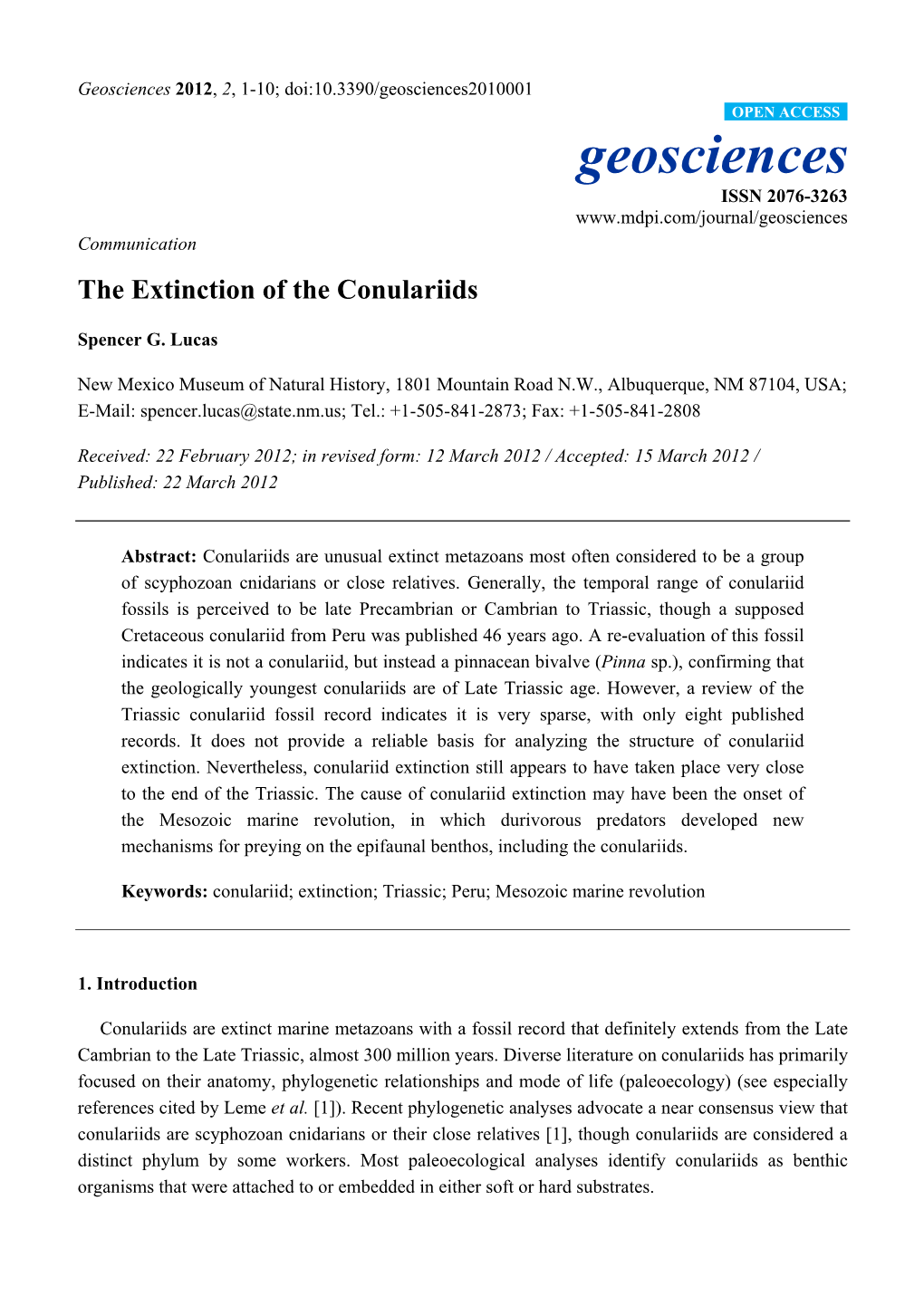 The Extinction of the Conulariids