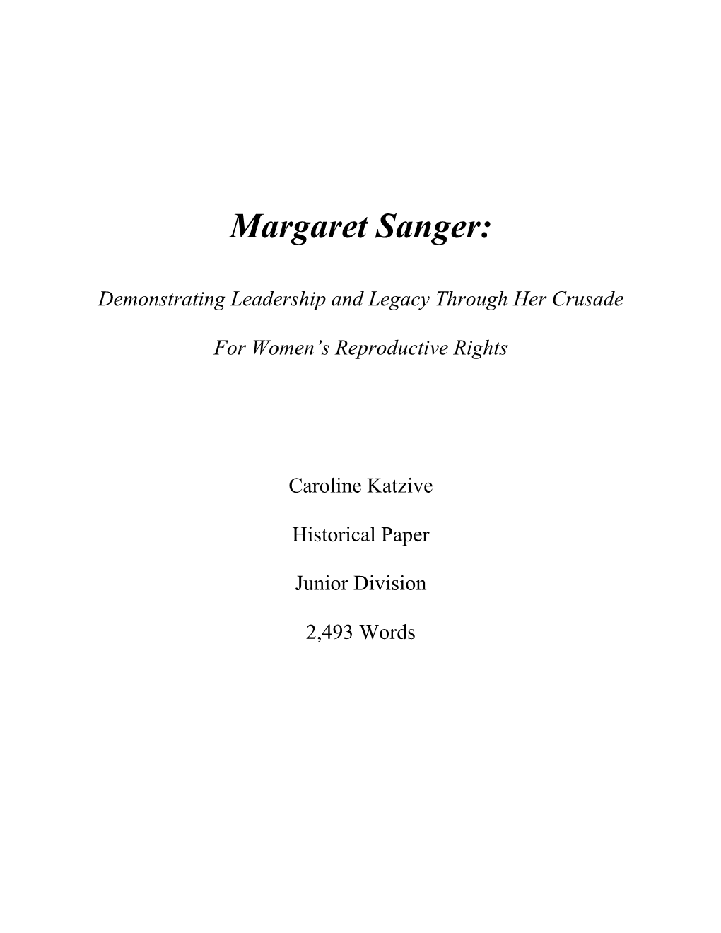 Margaret Sanger