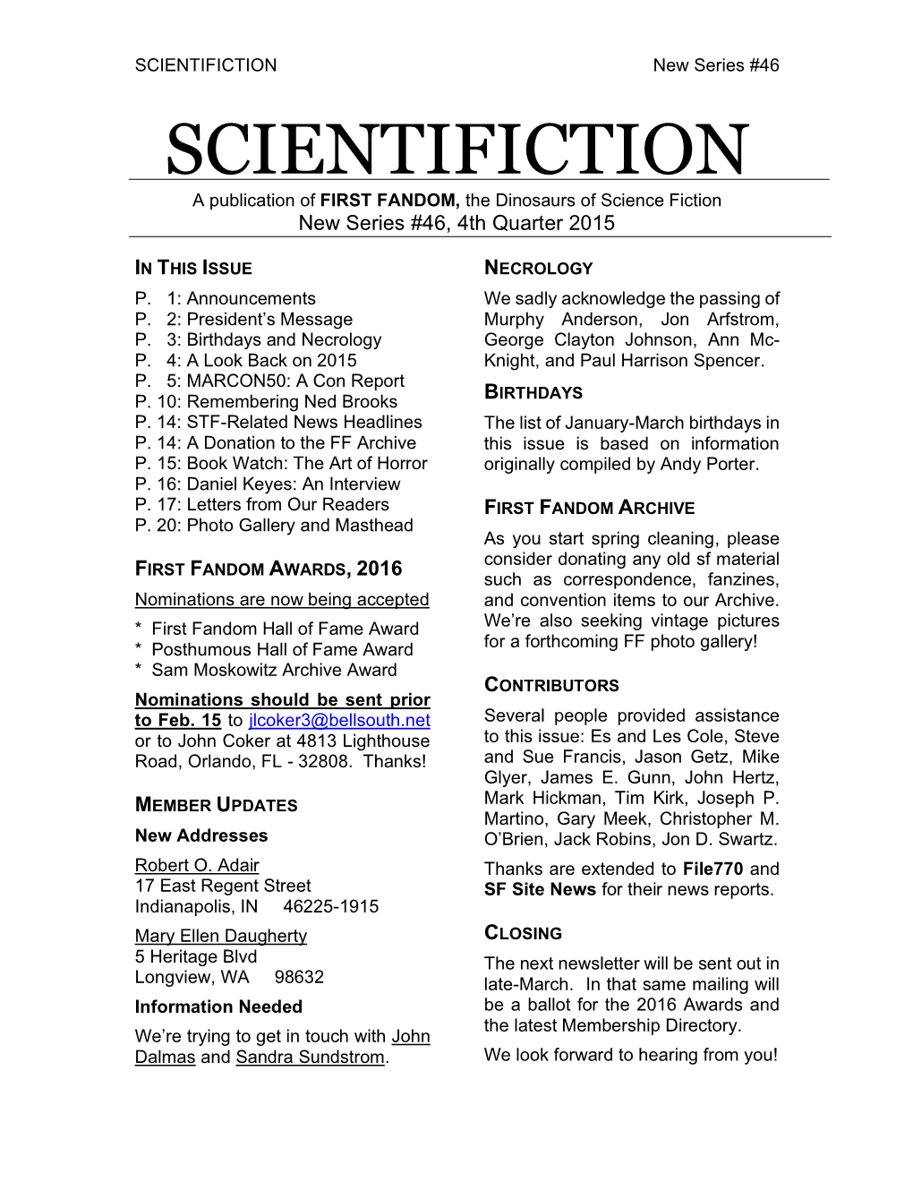 Scientifiction 46 Coker 2015-Fa