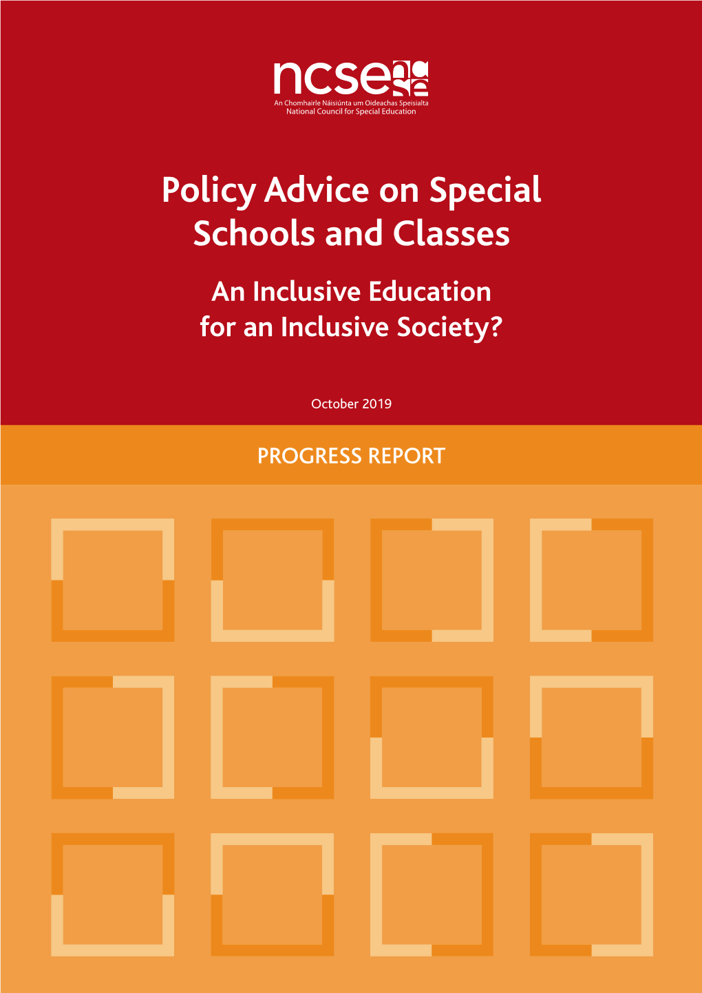 Policy Advice on Special Schools and Classes Policy Advice on Special Schools and Classes an Inclusive Education for an Inclusive Society?