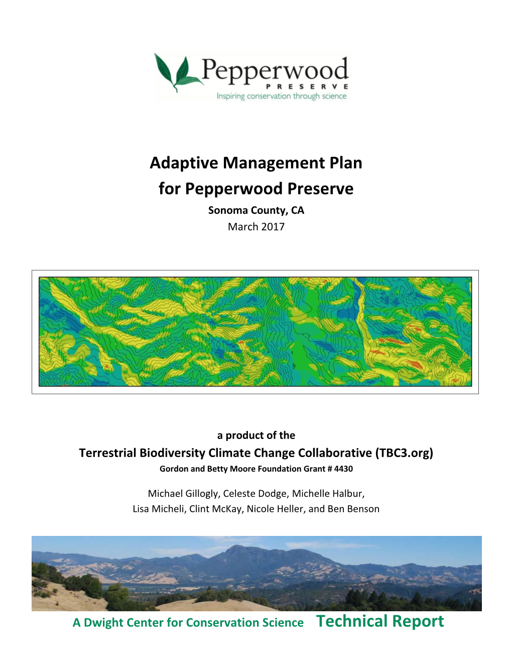 Adaptive Management Plan for Pepperwood Preserve Sonoma County, CA March 2017