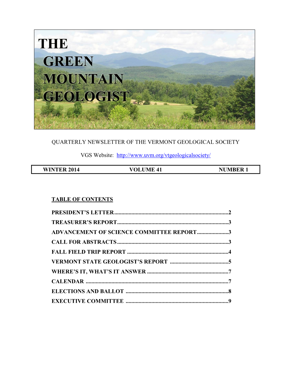 The Green Mountain Geologist