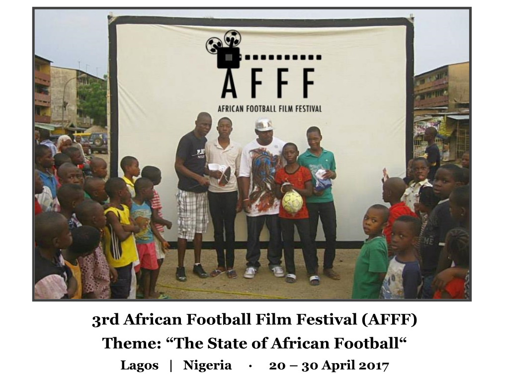 African Football Film Festival (AFFF) | Lagos, Nigeria | 11 to 13 July 2014