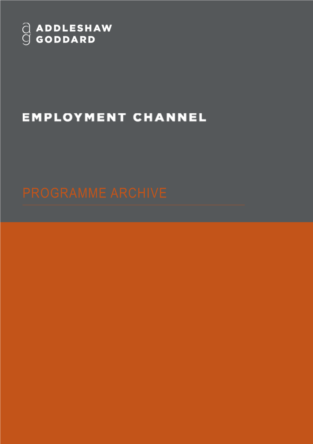 Programme Archive