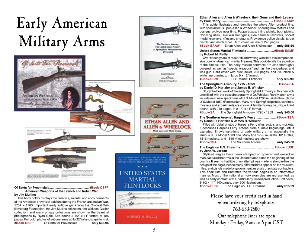 Early American Military Arms