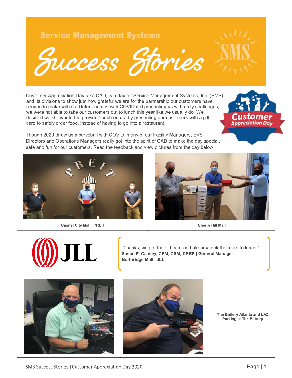 Page | 1 SMS Success Stories |Customer Appreciation Day 2020