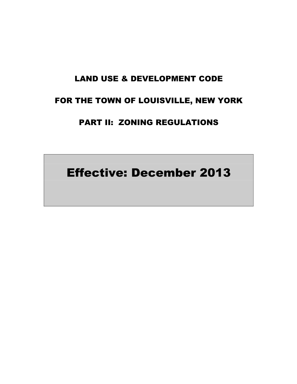 Land Use & Development Code