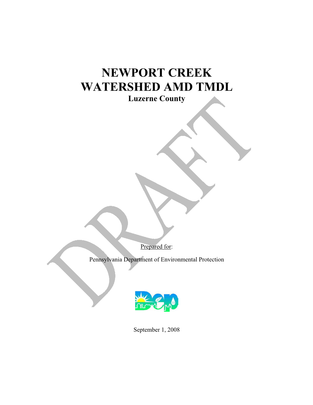 NEWPORT CREEK WATERSHED AMD TMDL Luzerne County