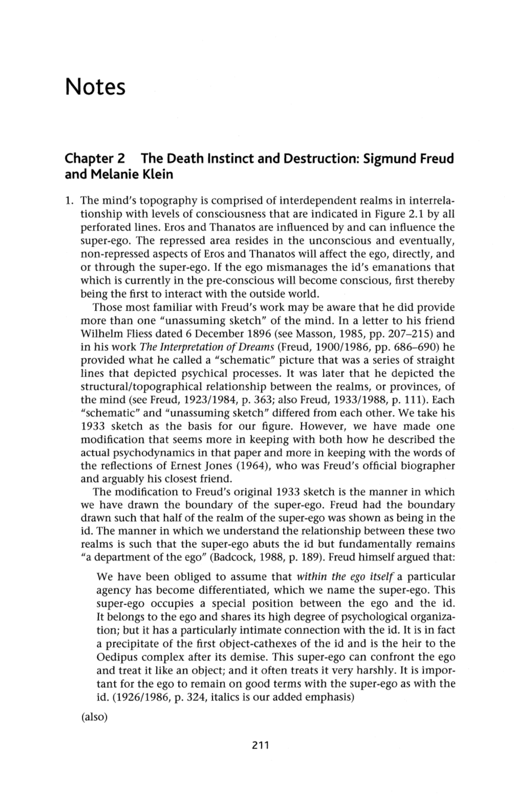 Chapter 2 the Death Instinct and Destruction: Sigmund Freud and Melanie Klein