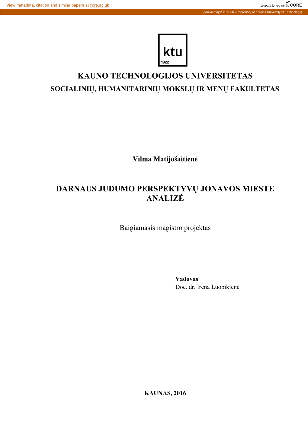 Bendrojo Baigiamųjų Projektų Rengimo, Gynimo Ir Saugojimo Aprašo 1