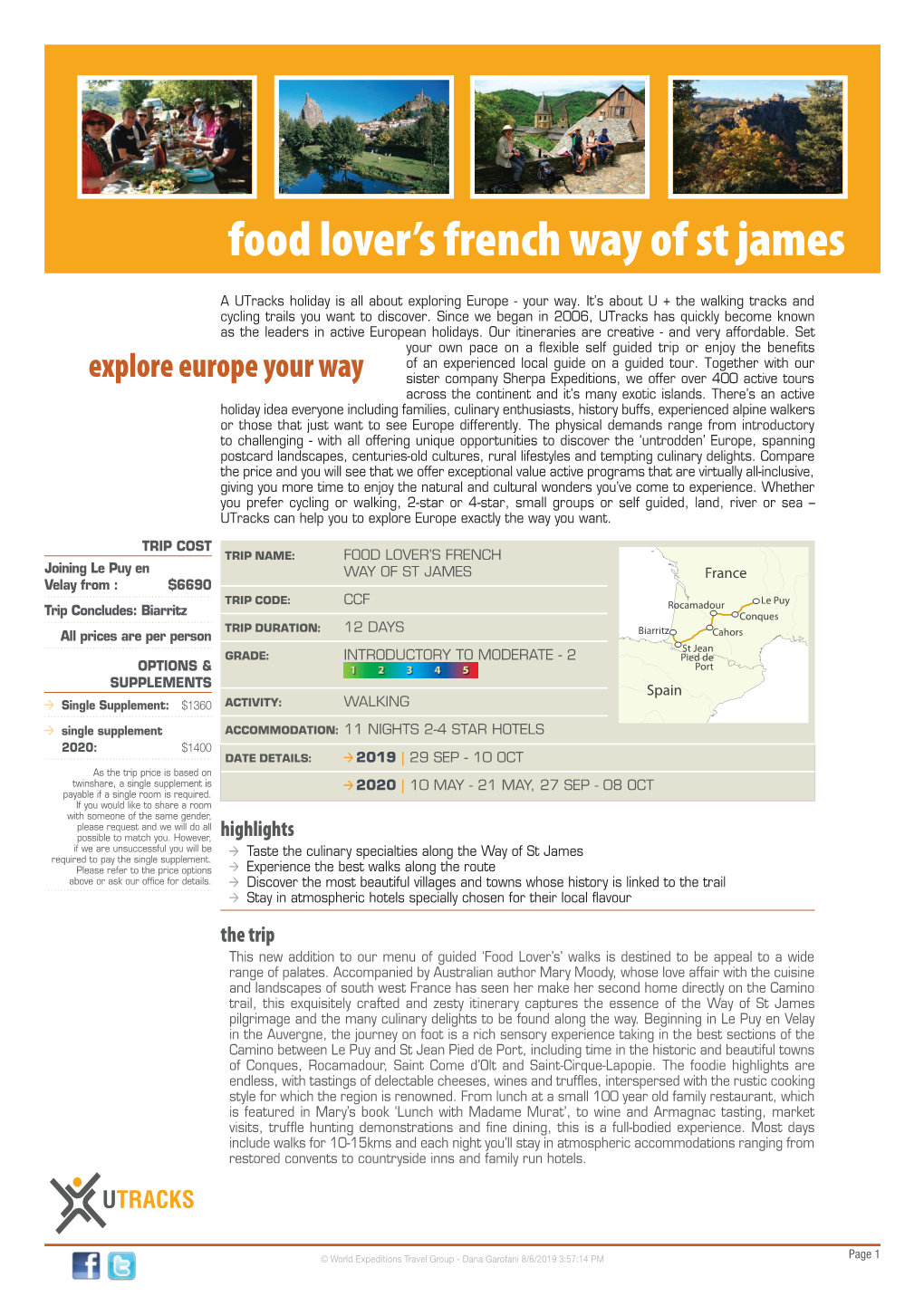 Food Lover's French Way of St James