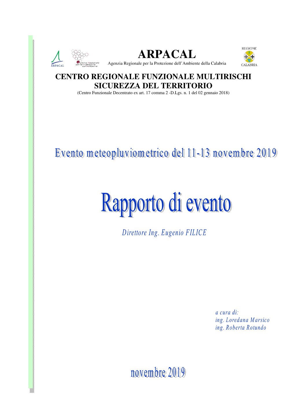 Rapporto Evento 11-13 Novembre 2019(Pdf)