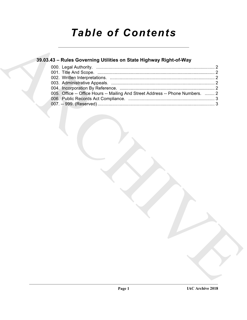 39.03.43, Rules Governing Utilities on State