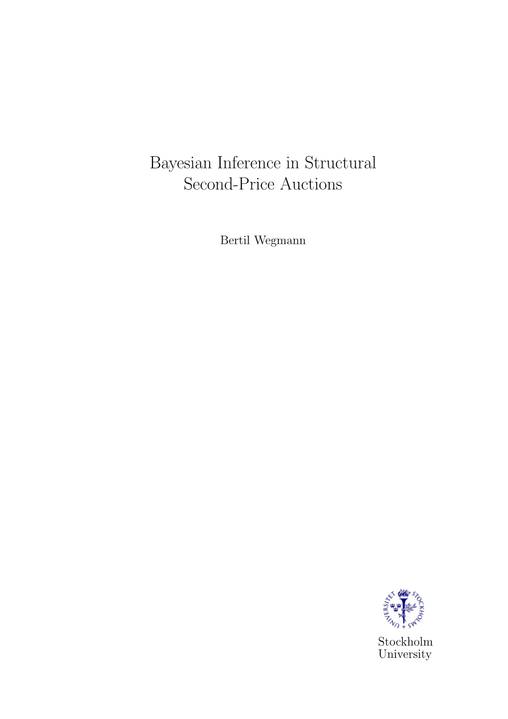 Bayesian Inference in Structural Second-Price Auctions