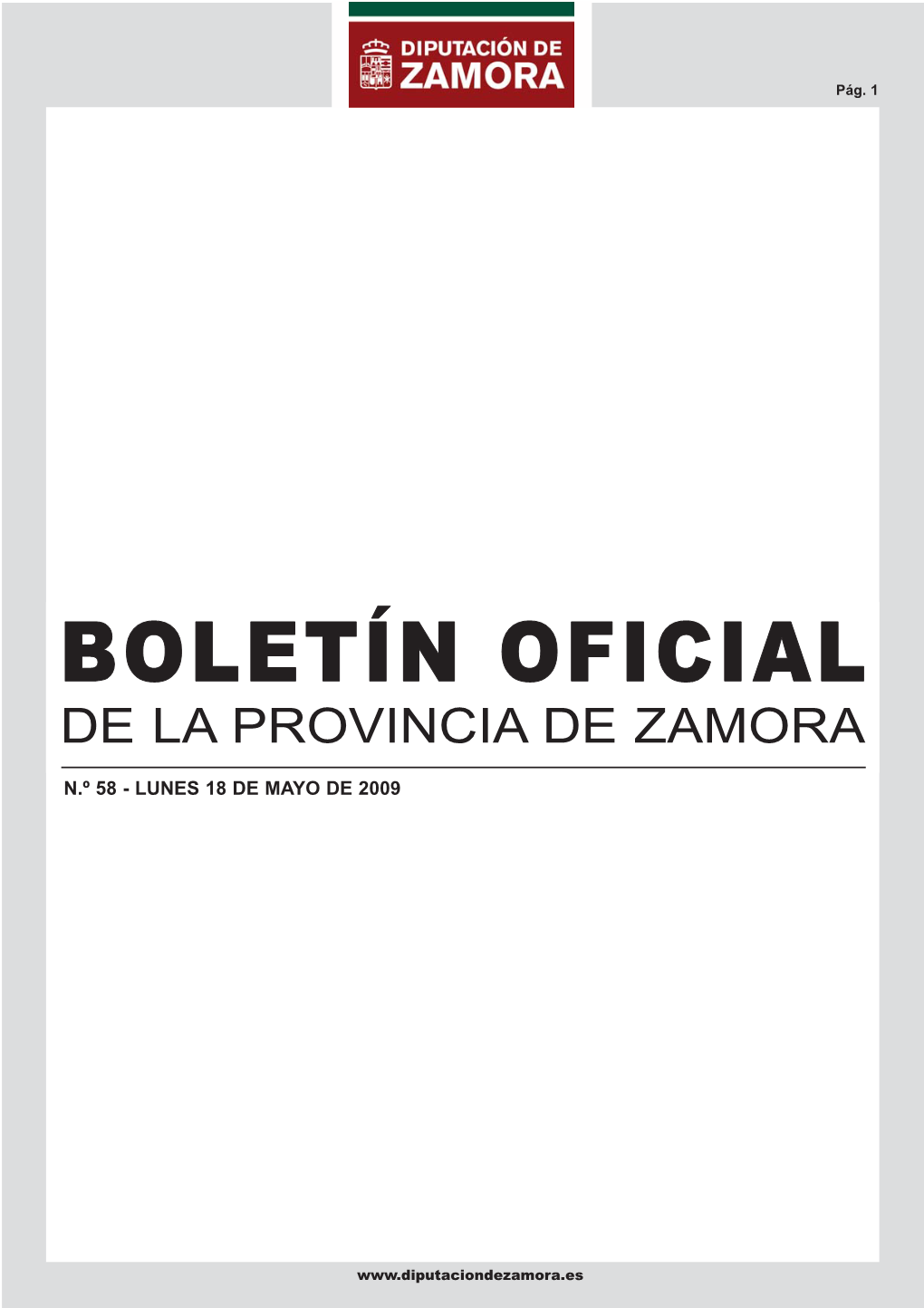 Boletín Oficial De La Provincia De Zamora