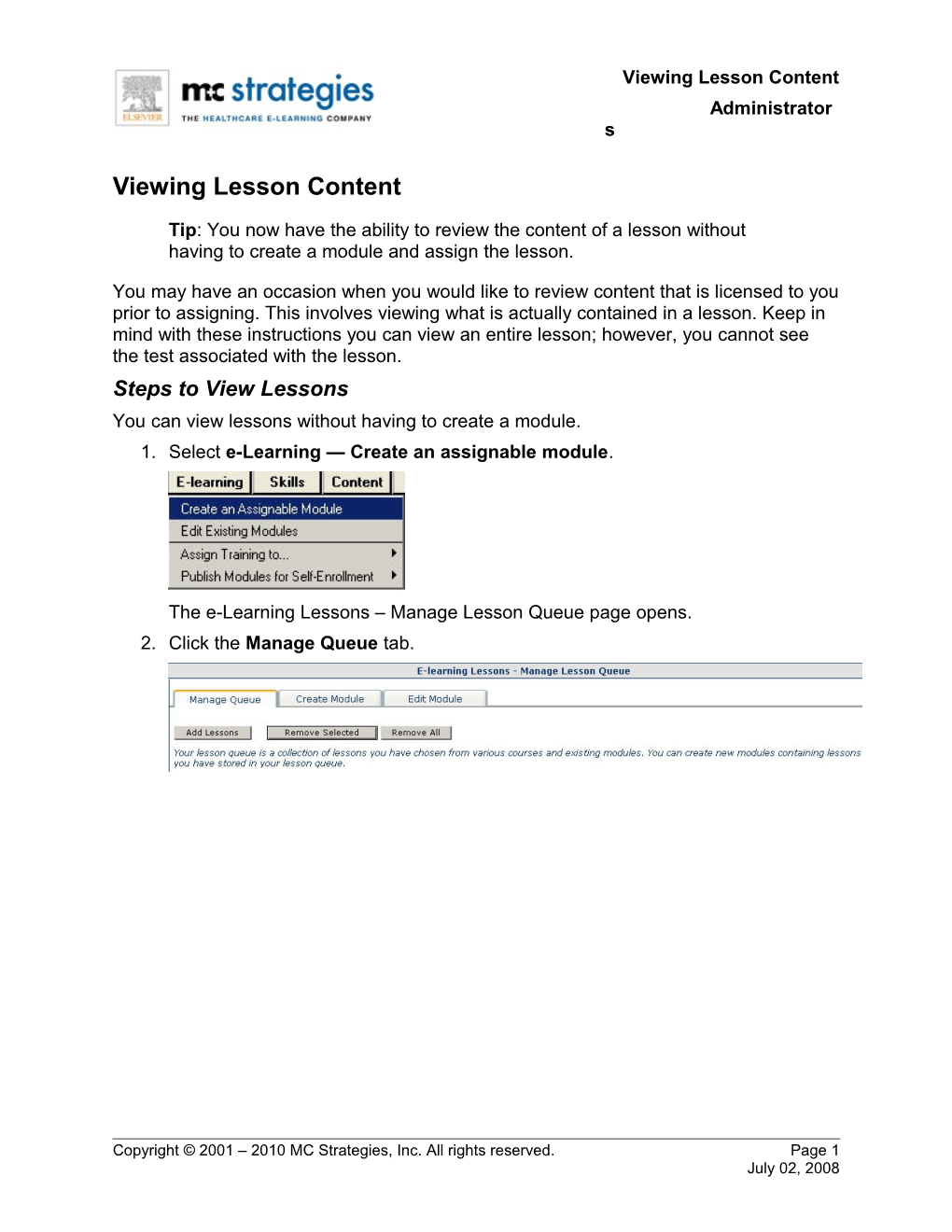 Learning System Home Page s1