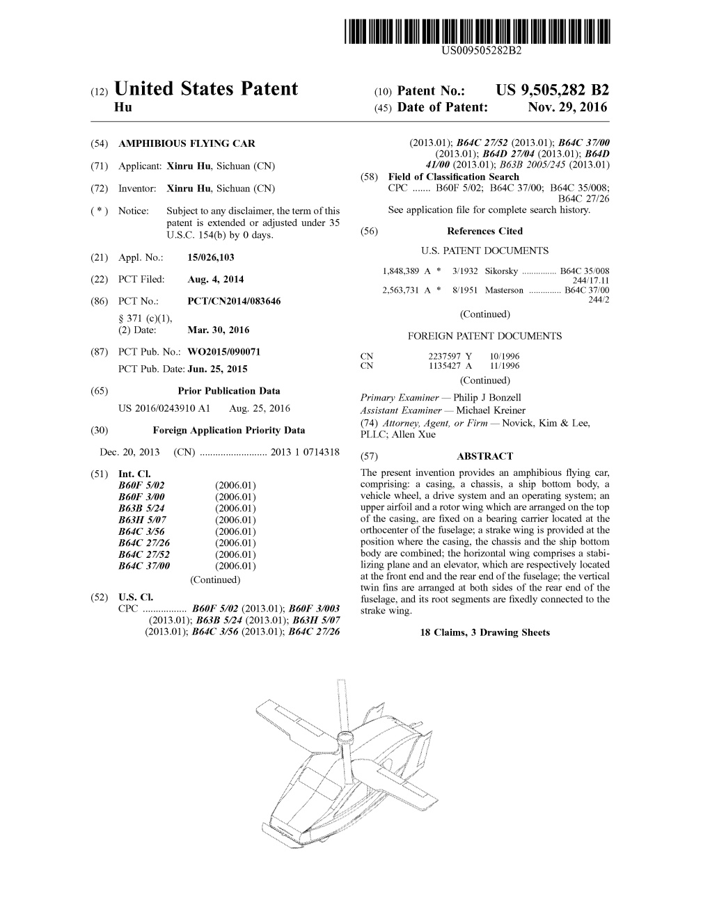 (12) United States Patent (10) Patent No.: US 9,505,282 B2 HL (45) Date of Patent: Nov