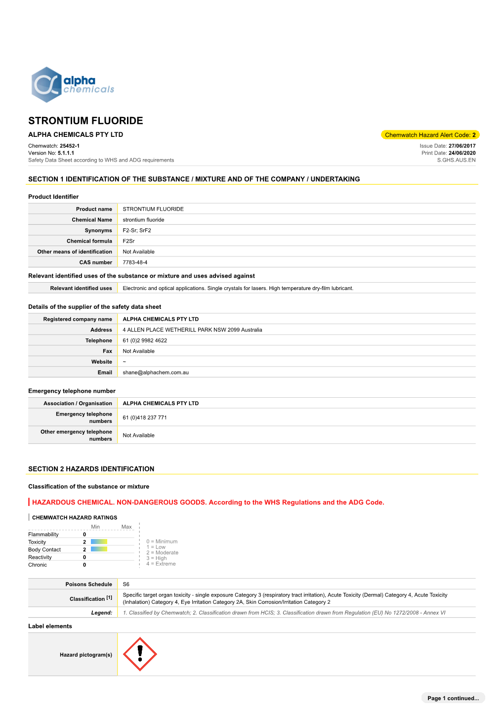 Strontium Fluoride