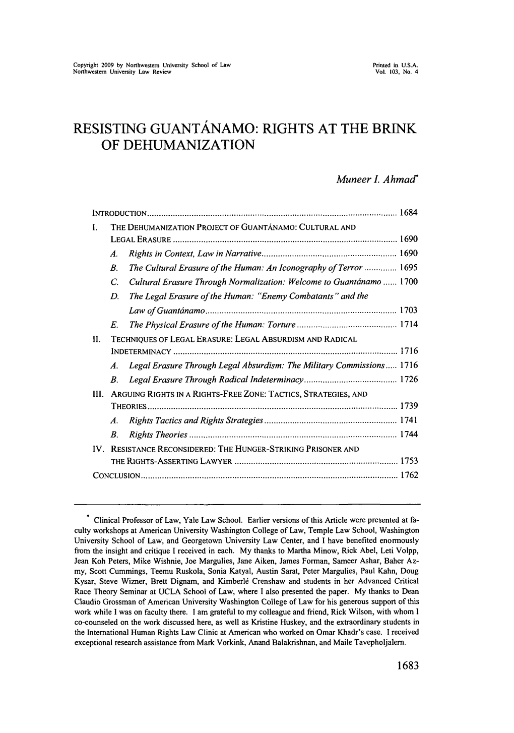 Resisting Guantanamo: Rights at the Brink