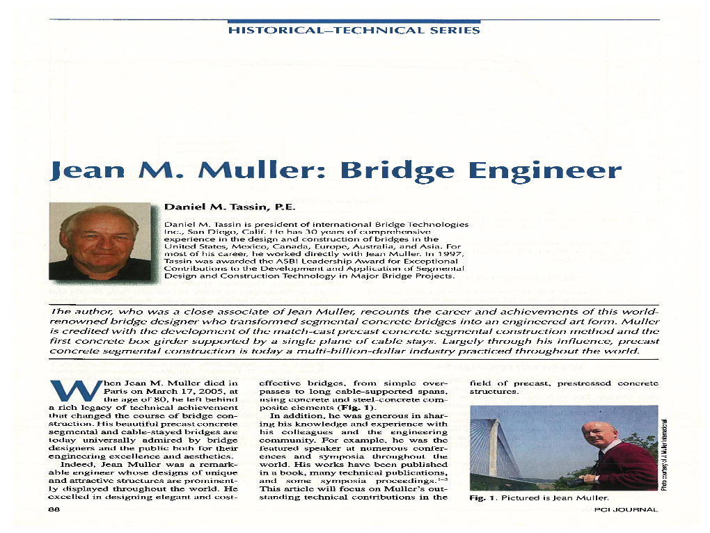 Jean M. Muller: Bridge Engineer