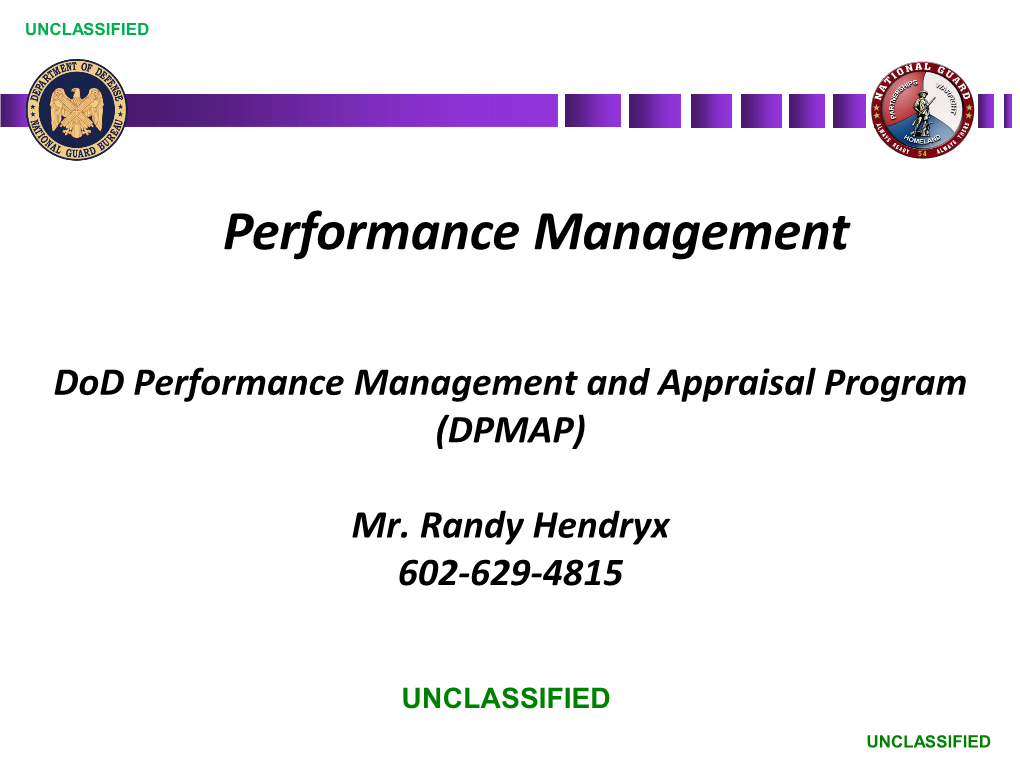 Dod Performance Management and Appraisal Program (DPMAP)