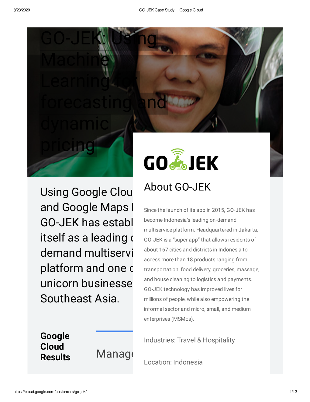 GO-JEK Case Study | Google Cloud
