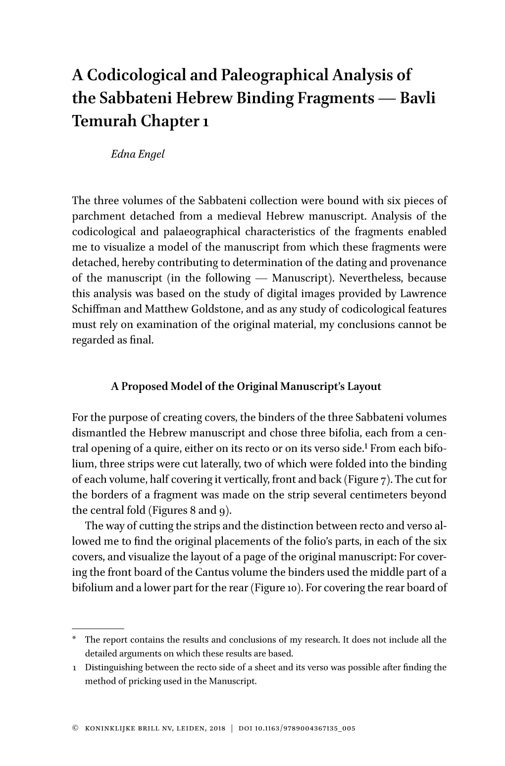 A Codicological and Paleographical Analysis of the Sabbateni Hebrew Binding Fragments — Bavli Temurah Chapter 1