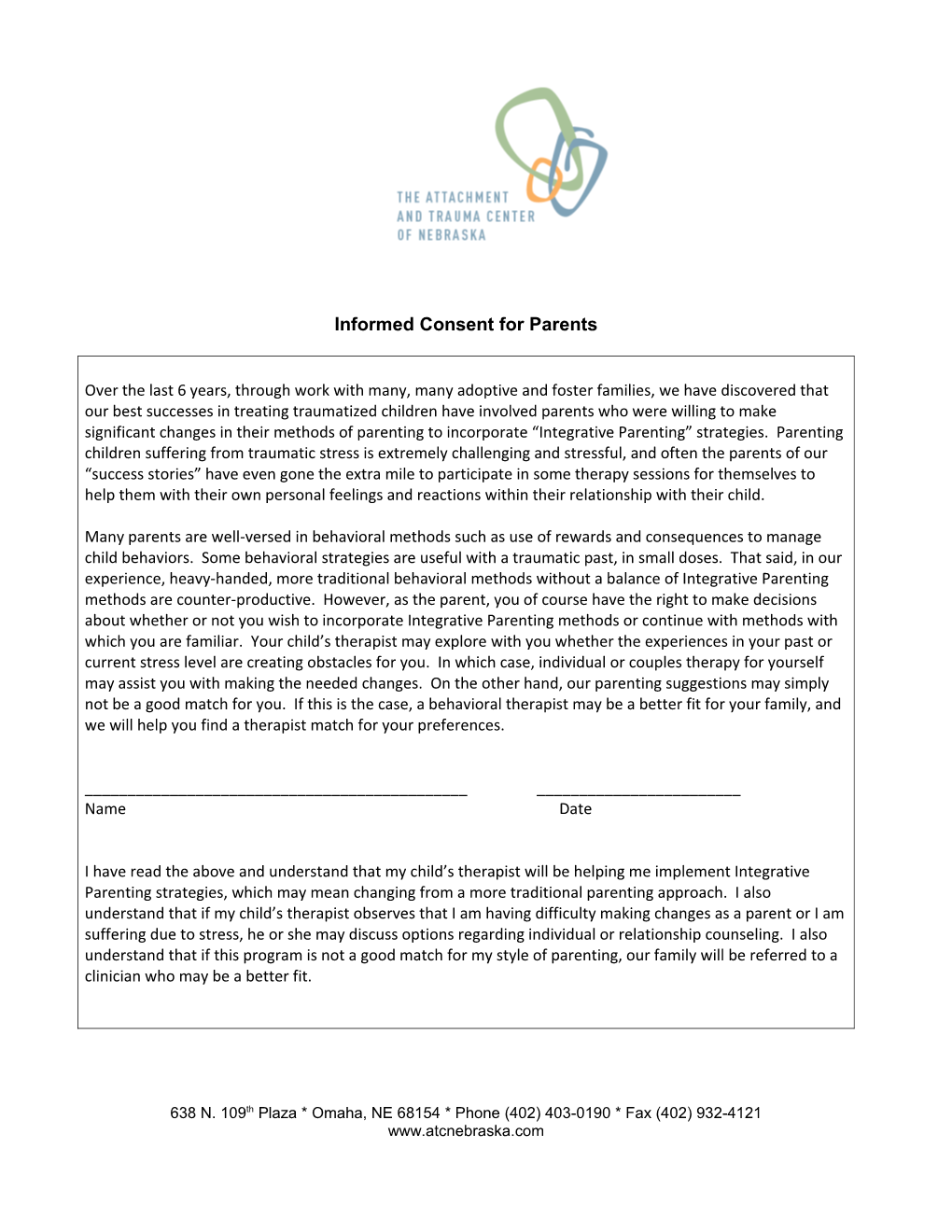 Informed Consent for Parents