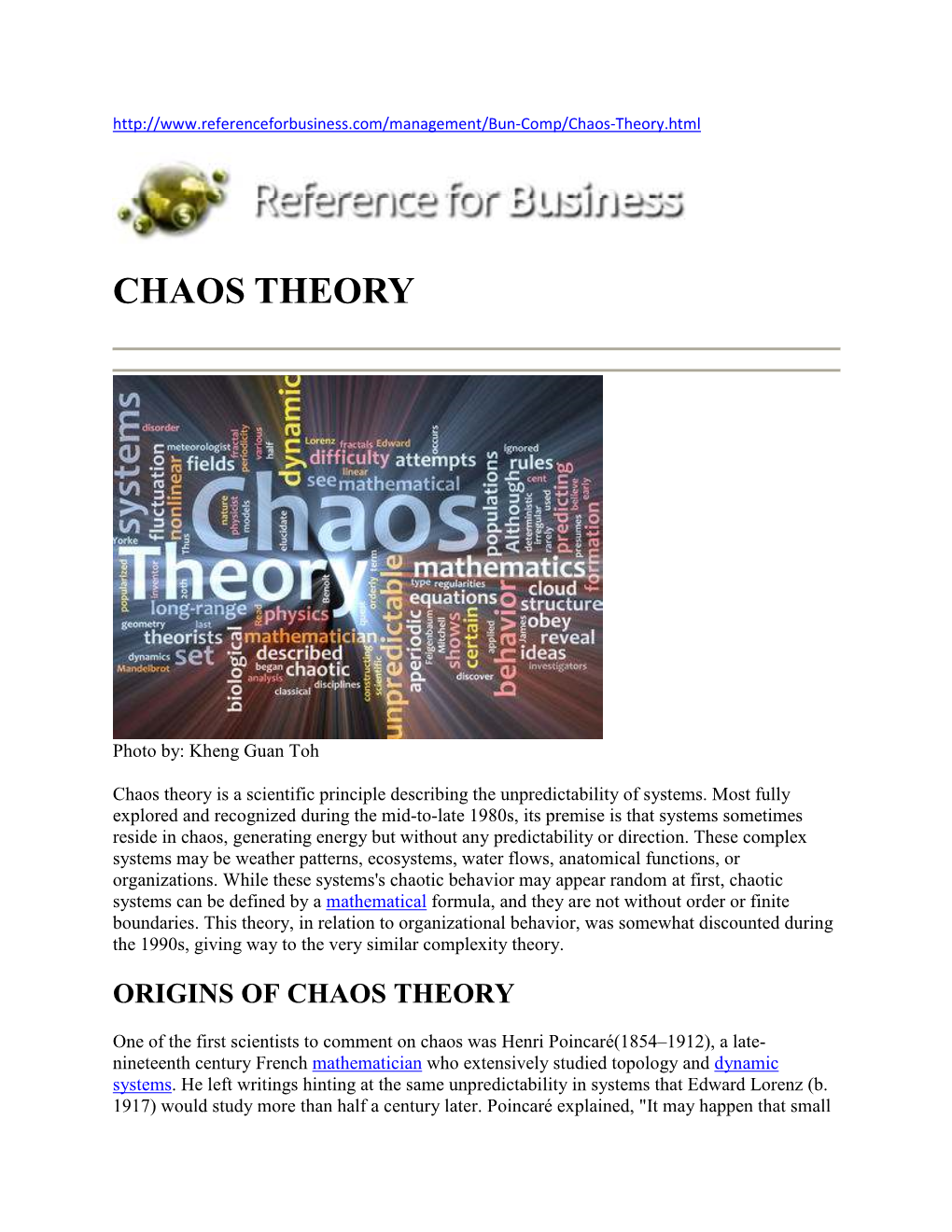 Chaos Theory