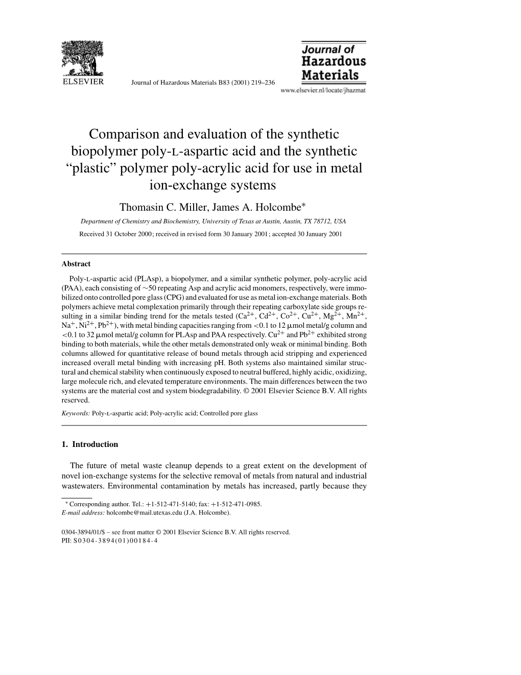 Comparison and Evaluation of the Synthetic Biopolymer Poly-L