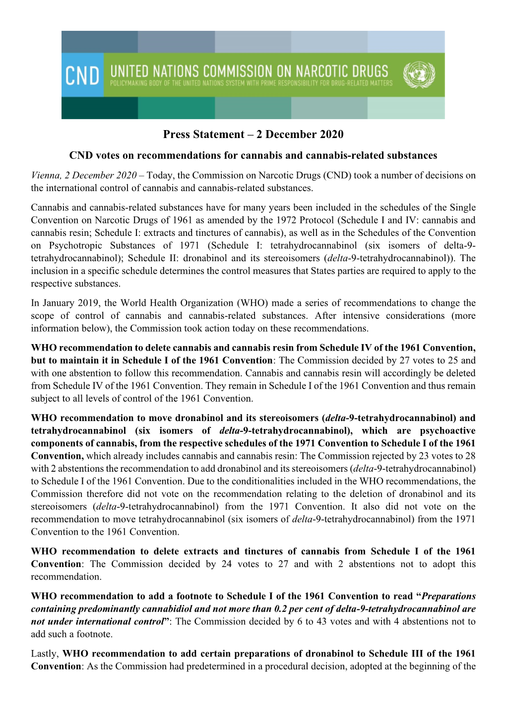 Press Statement – 2 December 2020