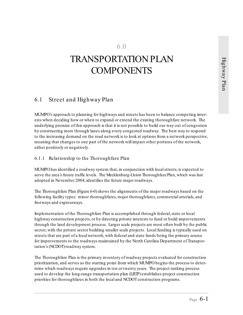 6 Transportation Plan