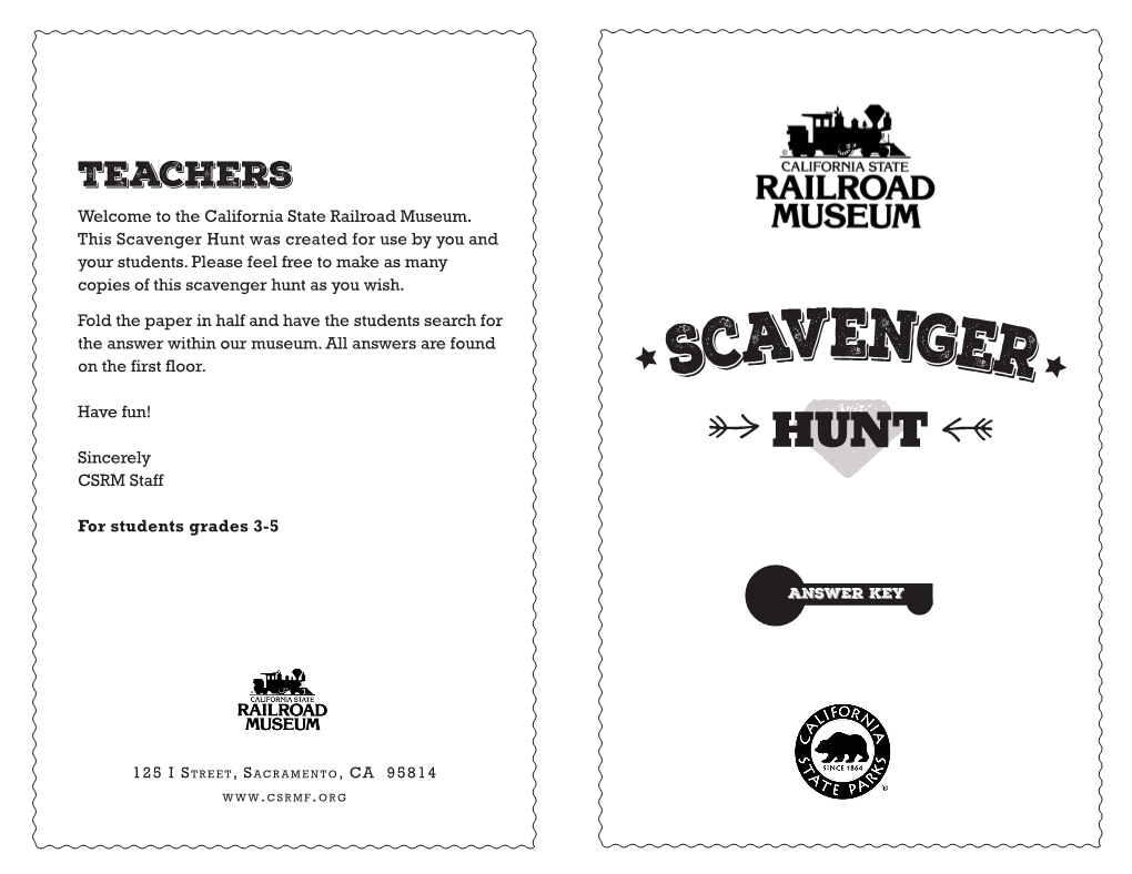 Scavenger Hunt Was Created for Use by You and Your Students