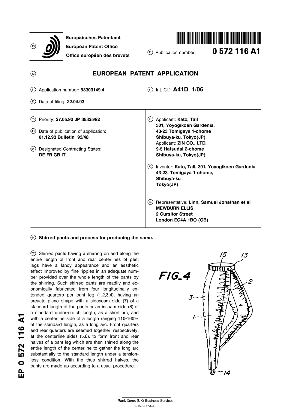 Shirred Pants and Process for Producing the Same