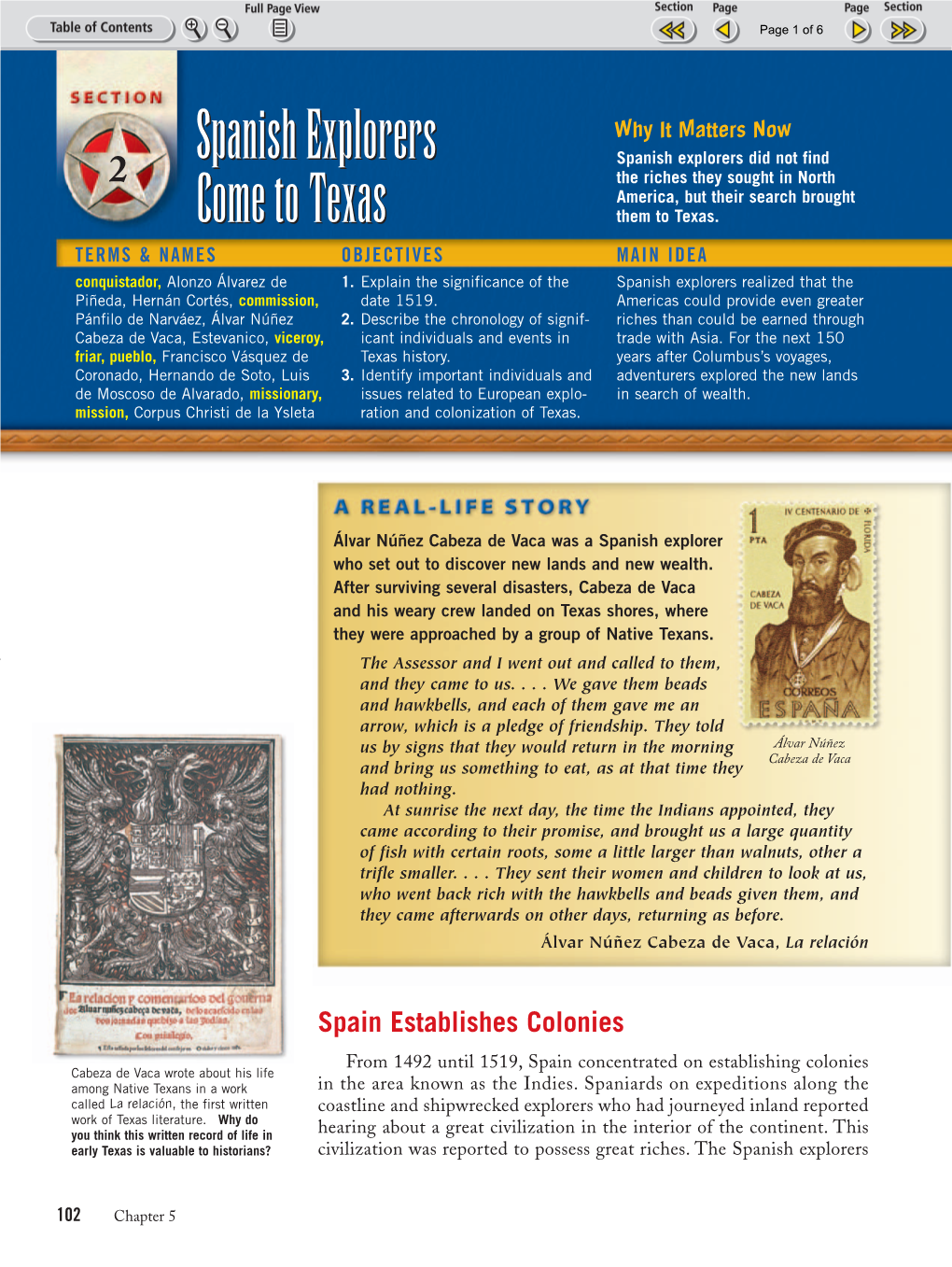 Spanish Explorers Come to Texas