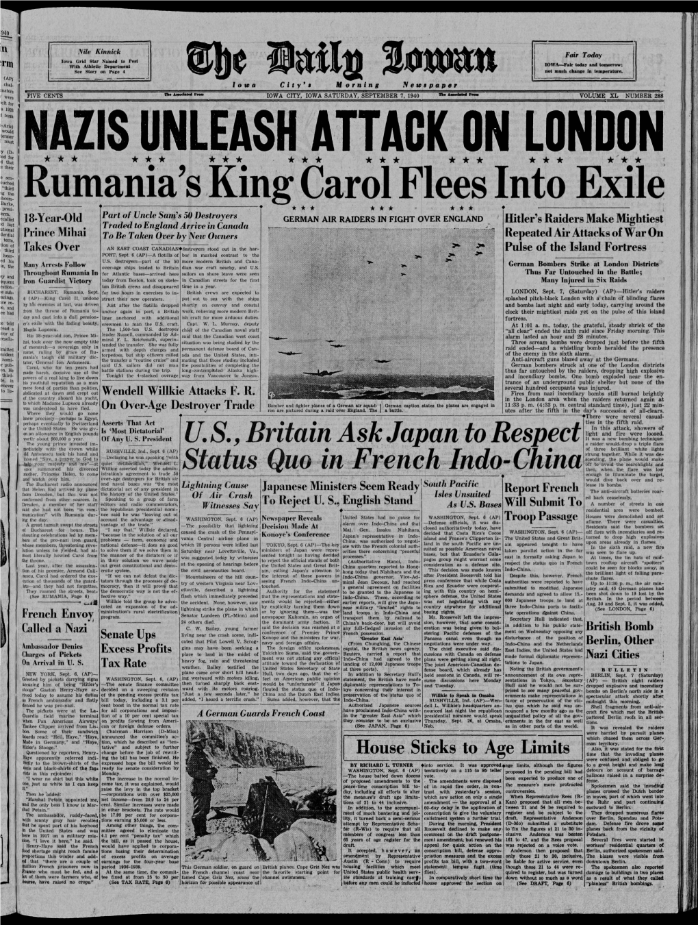 Daily Iowan (Iowa City, Iowa), 1940-09-07